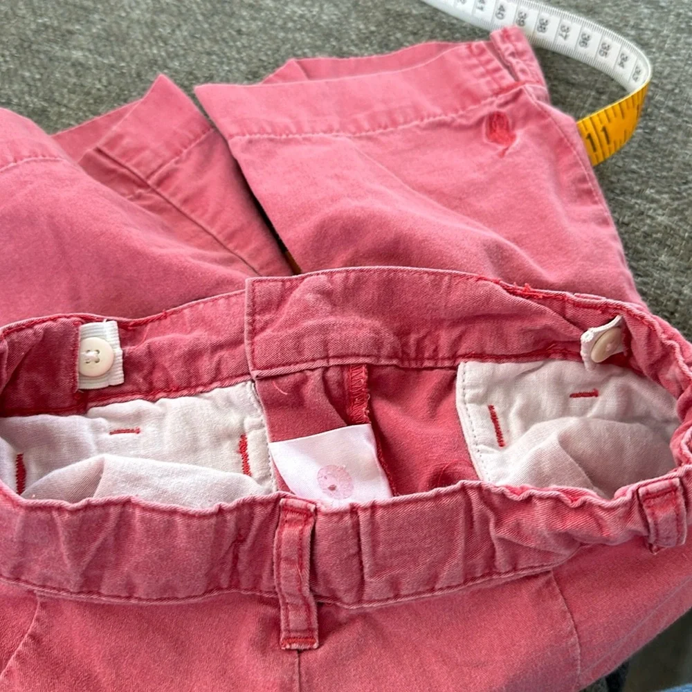 Ralph Lauren POLO Girls Wide leg Cropped Pants Coral Adjustable Waist Size 5
